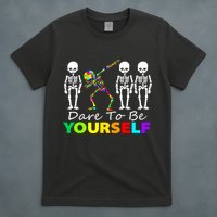 Funny Skeleton Dabbing Dare To Be Yourself Autism Awareness Gift T-Shirt