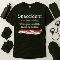 Funny Snaccident Definition Eat All The Bacon By Mistake T-Shirt