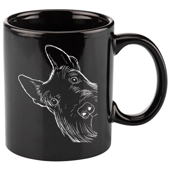 Funny Scottie Dog Scottish Terrier 11oz C Handle Ceramic Mug