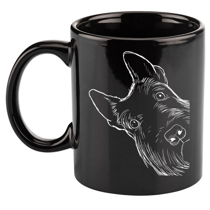 Funny Scottie Dog Scottish Terrier 11oz C Handle Ceramic Mug