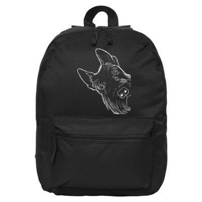 Funny Scottie Dog Scottish Terrier 16 in Basic Backpack