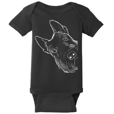 Funny Scottie Dog Scottish Terrier Baby Bodysuit