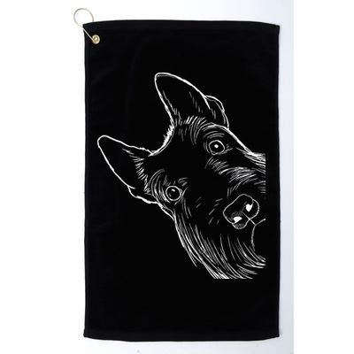 Funny Scottie Dog Scottish Terrier Golf Towel