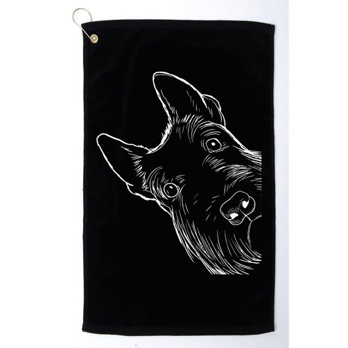 Funny Scottie Dog Scottish Terrier Golf Towel