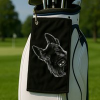 Funny Scottie Dog Scottish Terrier Golf Towel