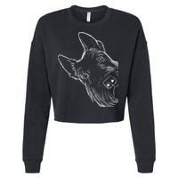 Funny Scottie Dog Scottish Terrier Cropped Pullover Crew