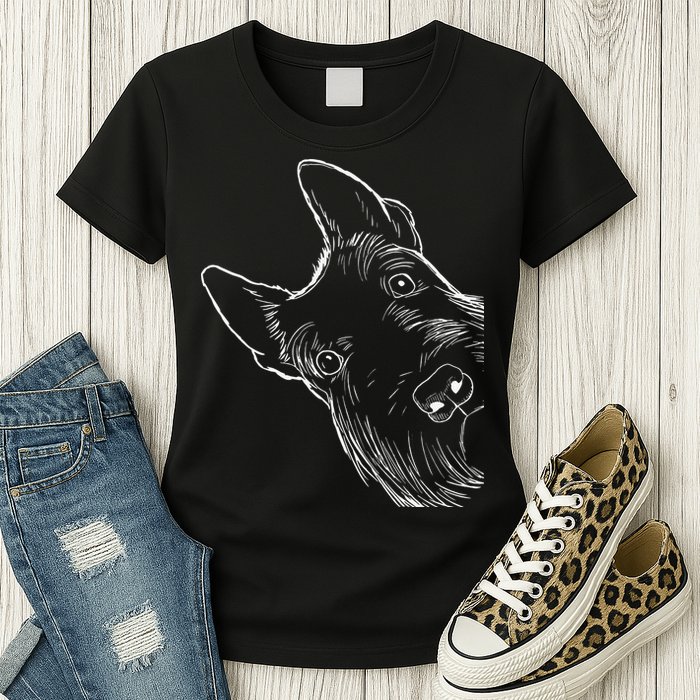 Funny Scottie Dog Scottish Terrier Womens T-Shirt
