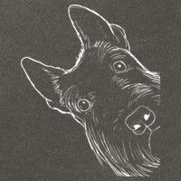Funny Scottie Dog Scottish Terrier Cotton Canvas Backpack