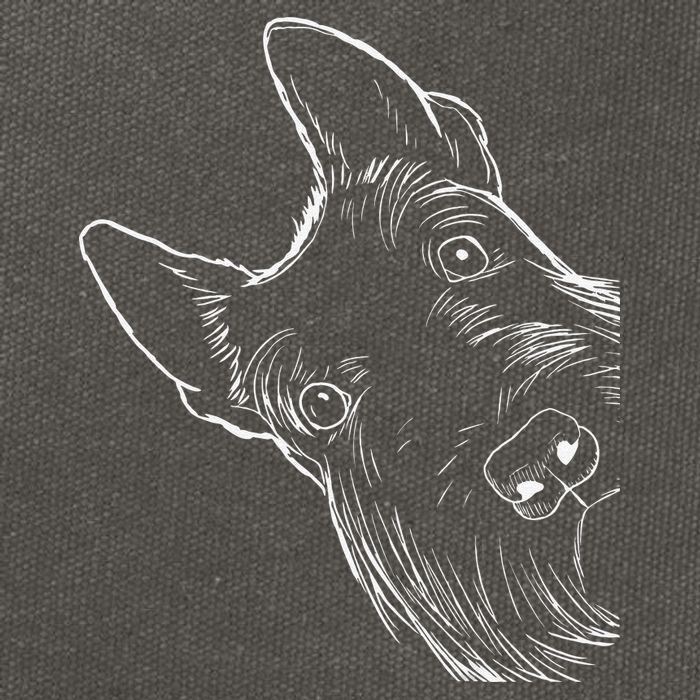 Funny Scottie Dog Scottish Terrier Cotton Canvas Backpack