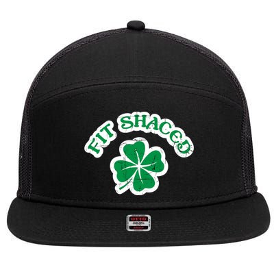 Fit Shaced Drinking St Patricks Drink Paddys Day Team 7 Panel Mesh Trucker Snapback Hat