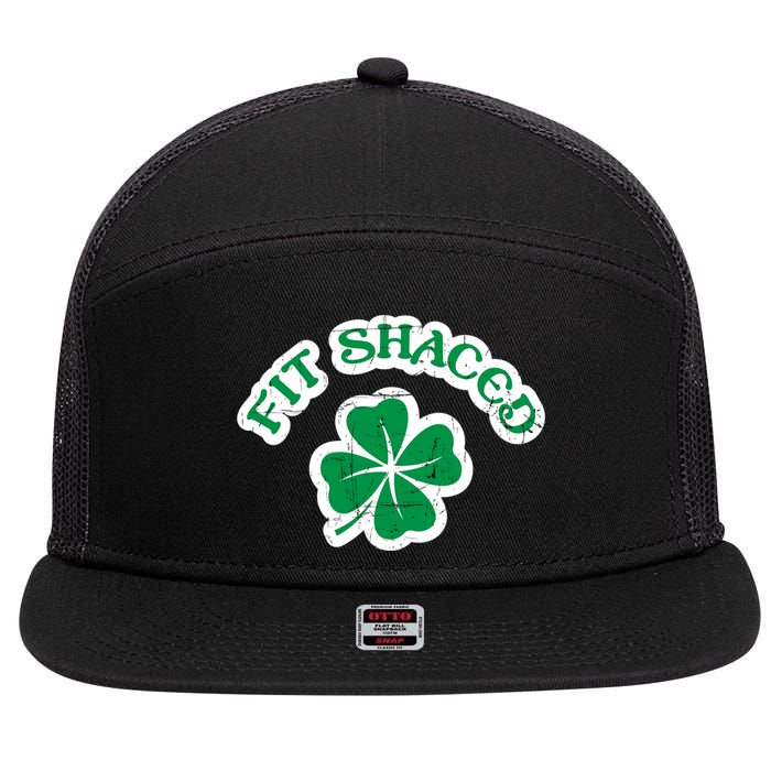 Fit Shaced Drinking St Patricks Drink Paddys Day Team 7 Panel Mesh Trucker Snapback Hat