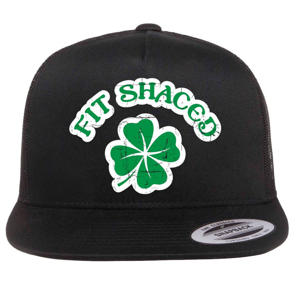 Fit Shaced Drinking St Patricks Drink Paddys Day Team Flat Bill Trucker Hat