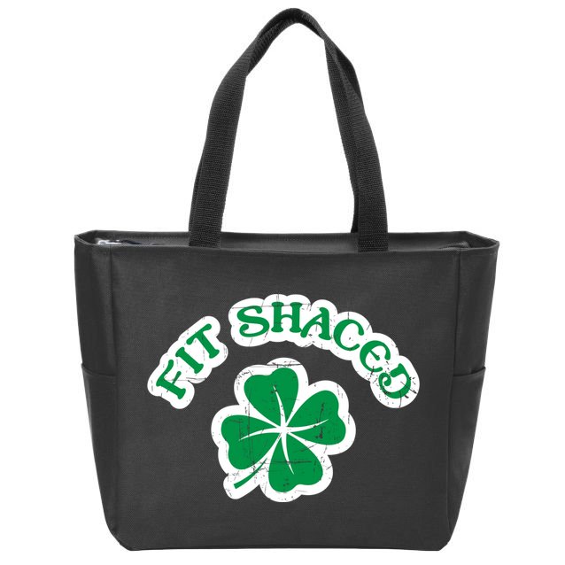 Fit Shaced Drinking St Patricks Drink Paddys Day Team Zip Tote Bag