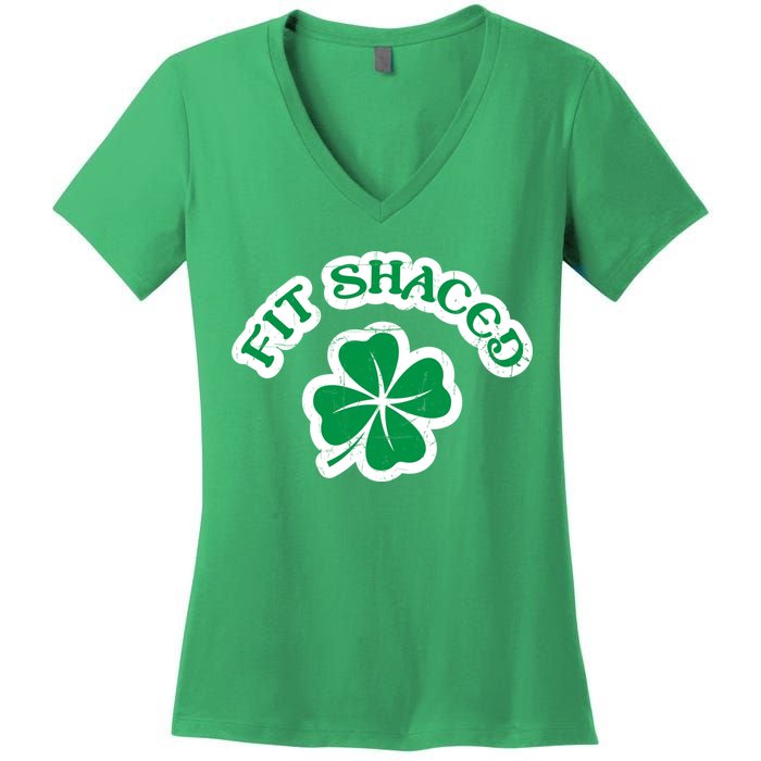 Fit Shaced Drinking St Patricks Drink Paddys Day Team Women's V-Neck T-Shirt