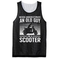 Funny Scooter Design For Grandpa Scooter Motorbike Lover Mesh Reversible Basketball Jersey Tank