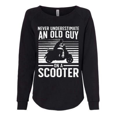 Funny Scooter Design For Grandpa Scooter Motorbike Lover Womens California Wash Sweatshirt