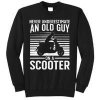 Funny Scooter Design For Grandpa Scooter Motorbike Lover Tall Sweatshirt