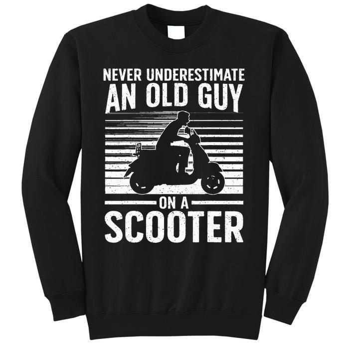 Funny Scooter Design For Grandpa Scooter Motorbike Lover Tall Sweatshirt