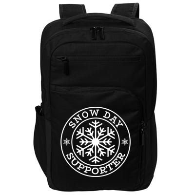 Funny Snow Day Supporter Teacher Student Winter Snowflake Cute Gift Impact Tech Backpack