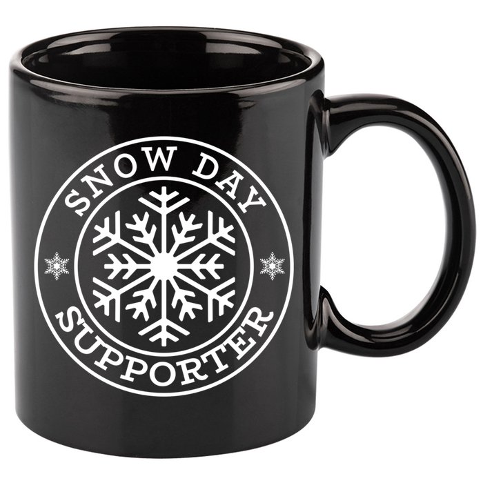 Funny Snow Day Supporter Teacher Student Winter Snowflake Cute Gift 11oz C Handle Ceramic Mug