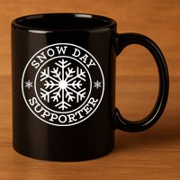 Funny Snow Day Supporter Teacher Student Winter Snowflake Cute Gift 11oz C Handle Ceramic Mug