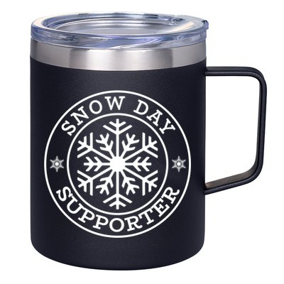 Funny Snow Day Supporter Teacher Student Winter Snowflake Cute Gift 12oz Stainless Steel Coffee Mug