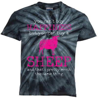 Funny Sheep Design for Farmers and Sheep Lovers Kids Tie-Dye T-Shirt