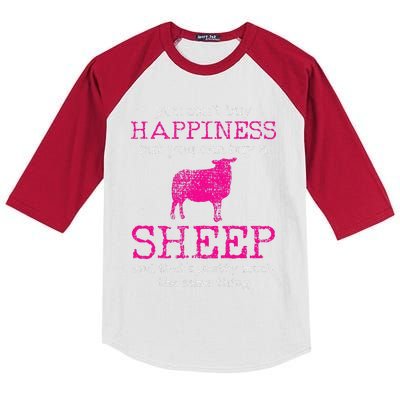 Funny Sheep Design for Farmers and Sheep Lovers Kids Colorblock Raglan Jersey