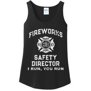 Fireworks Safety Director I Run You Run Ladies Essential Tank