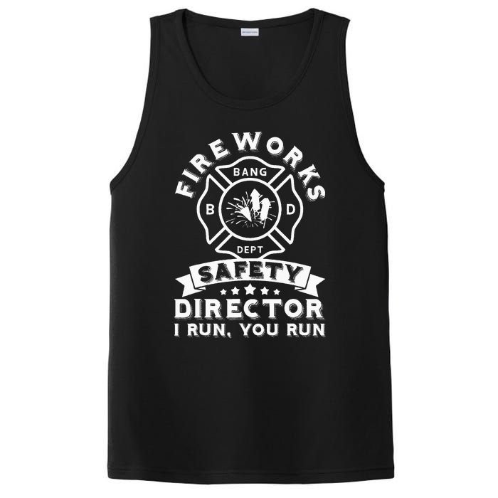 Fireworks Safety Director I Run You Run Bang Dept Patriotic PosiCharge Competitor Tank