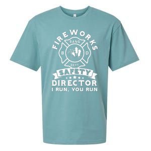 Fireworks Safety Director I Run You Run Bang Dept Patriotic Sueded Cloud Jersey T-Shirt