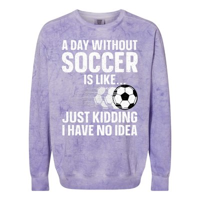 Funny Soccer Design For  Sport Player Soccer Lover  Colorblast Crewneck Sweatshirt