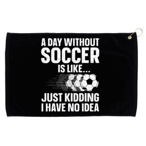 Funny Soccer Design For  Sport Player Soccer Lover  Grommeted Golf Towel