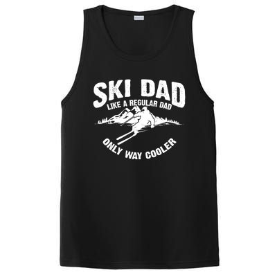 Funny Ski Dad Gift Skiers Cute Skiing Lovers Father's Day Gift PosiCharge Competitor Tank