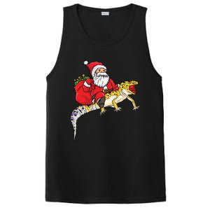 Fun Santa Delivering Presents On Leopard Gecko Lizard Gift PosiCharge Competitor Tank