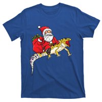 Fun Santa Delivering Presents On Leopard Gecko Lizard Gift T-Shirt