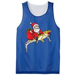 Fun Santa Delivering Presents On Leopard Gecko Lizard Gift Mesh Reversible Basketball Jersey Tank