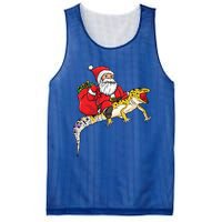 Fun Santa Delivering Presents On Leopard Gecko Lizard Gift Mesh Reversible Basketball Jersey Tank