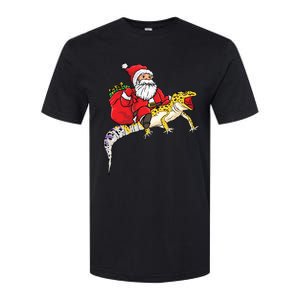 Fun Santa Delivering Presents On Leopard Gecko Lizard Gift Softstyle CVC T-Shirt