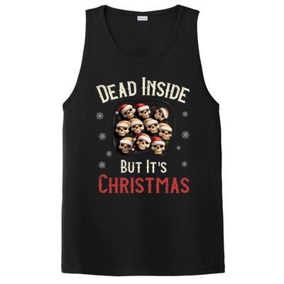 Funny Sarcastic Dead Inside But ItS Christmas Skull Cookies Gift PosiCharge Competitor Tank