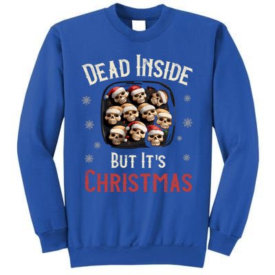 Funny Sarcastic Dead Inside But ItS Christmas Skull Cookies Gift Sweatshirt