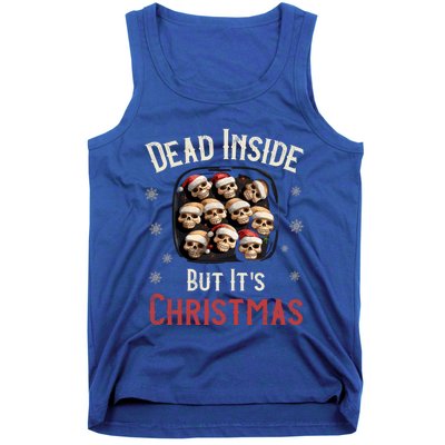 Funny Sarcastic Dead Inside But ItS Christmas Skull Cookies Gift Tank Top