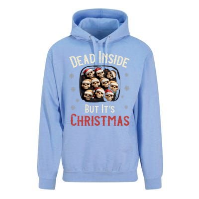 Funny Sarcastic Dead Inside But ItS Christmas Skull Cookies Gift Unisex Surf Hoodie