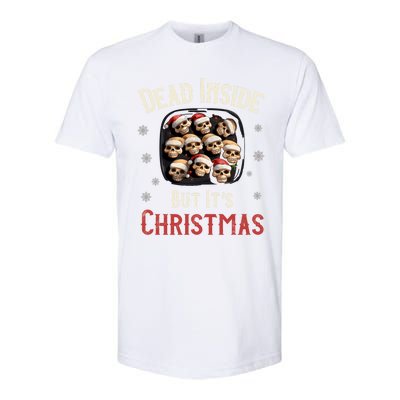 Funny Sarcastic Dead Inside But ItS Christmas Skull Cookies Gift Softstyle CVC T-Shirt