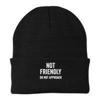 Funny Sarcastic Design Great Gift Not Friendly Do Not Approach  Knit Cap Winter Beanie