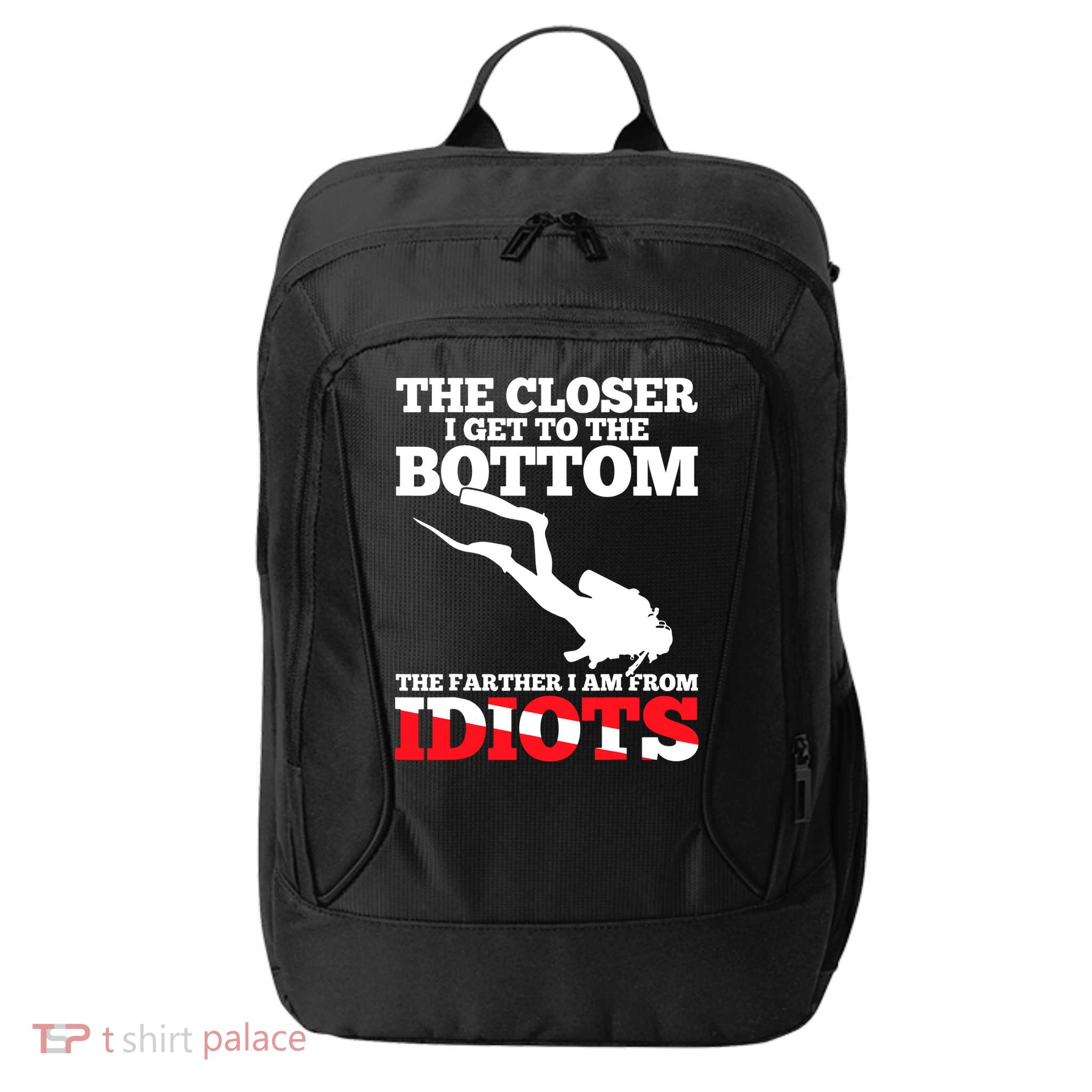 Funny Scuba Diving Flag Dive Quote Scuba Diver Gift City Backpack