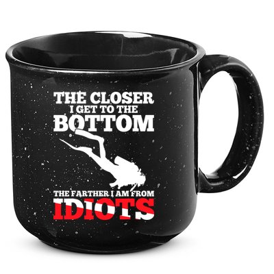 Funny Scuba Diving Flag Dive Quote Scuba Diver Gift 15oz Campfire Ceramic Mug