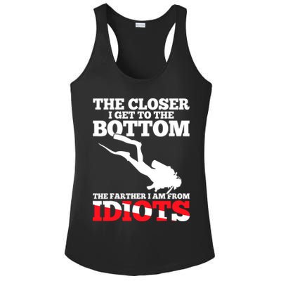 Funny Scuba Diving Flag Dive Quote Scuba Diver Gift Ladies PosiCharge Competitor Racerback Tank
