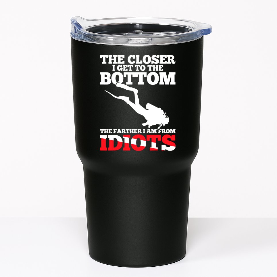 Funny Scuba Diving Flag Dive Quote Scuba Diver Gift Tumbler