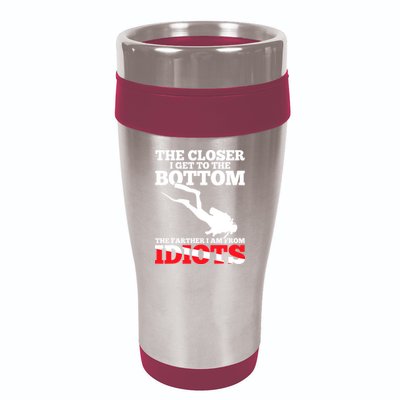 Funny Scuba Diving Flag Dive Quote Scuba Diver Gift 16oz Travel Tumbler